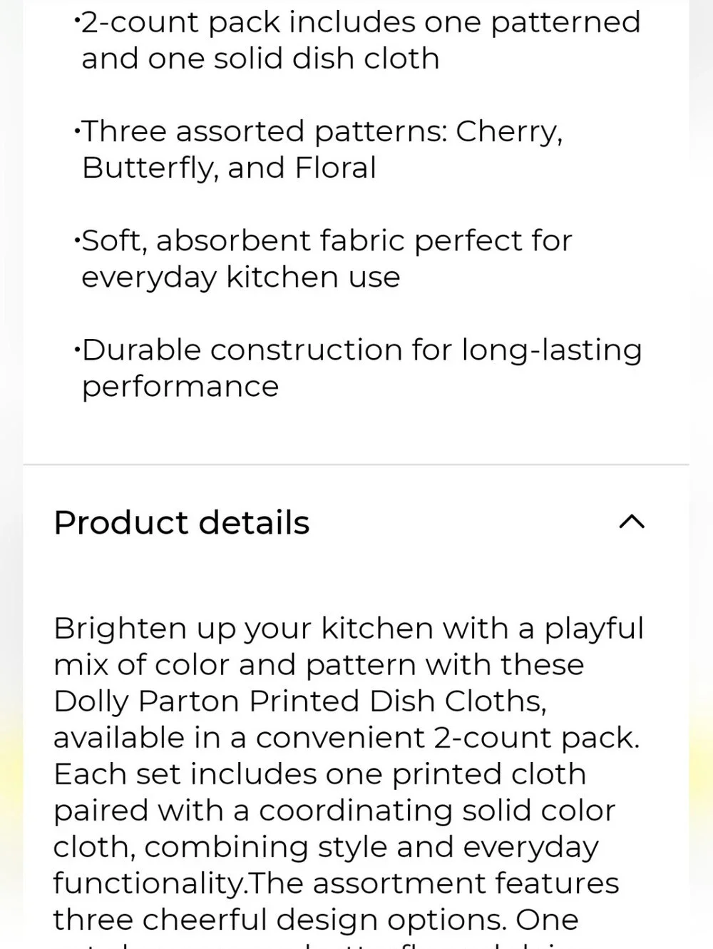 Dolly Parton Pink Cherry Print Microfiber Cloth Set